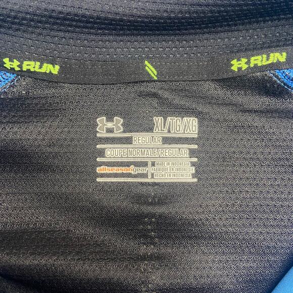 Under Armour Men Size XL AllSeason Running 1/4 Zip Blue Pullover Athletic Sport - Picture 5 of 10